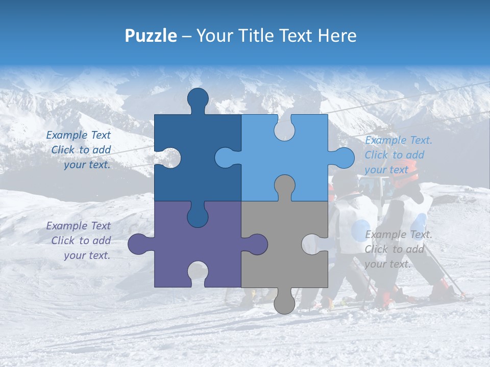 Young Boys Skiing PowerPoint Template