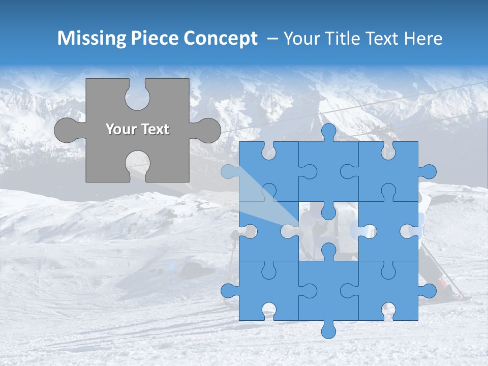 Young Boys Skiing PowerPoint Template