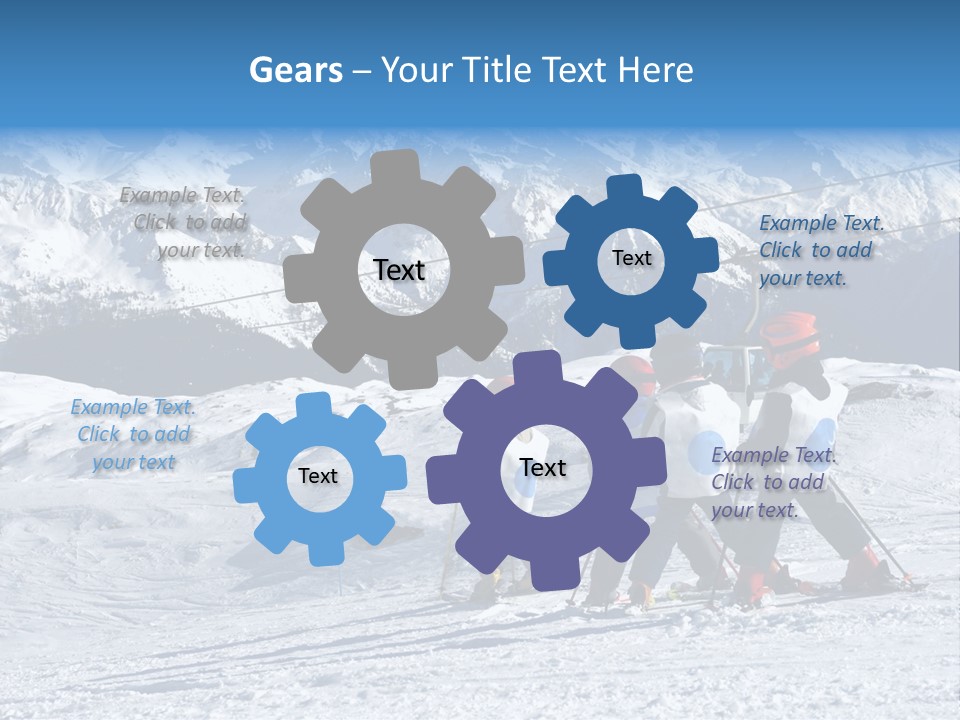 Young Boys Skiing PowerPoint Template