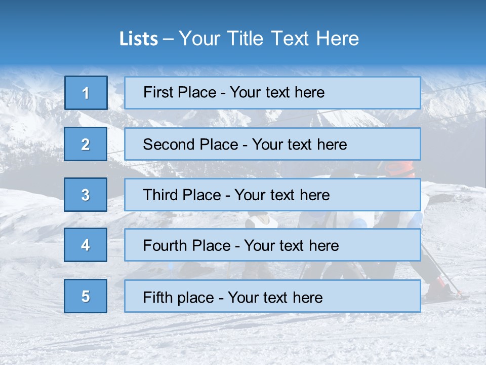 Young Boys Skiing PowerPoint Template
