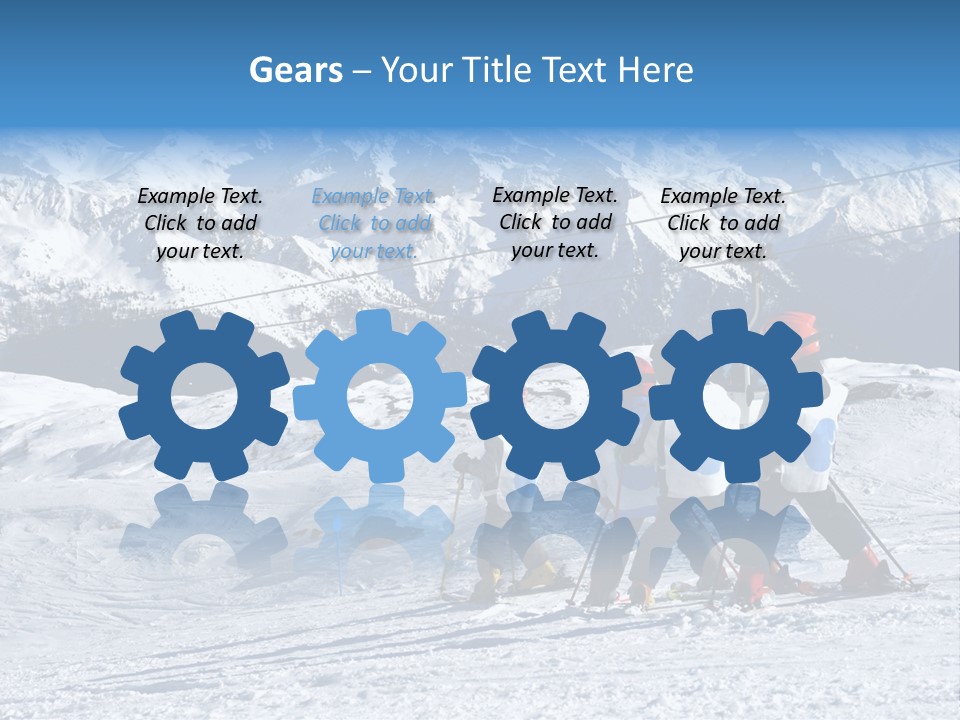 Young Boys Skiing PowerPoint Template