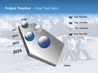 Young Boys Skiing PowerPoint Template