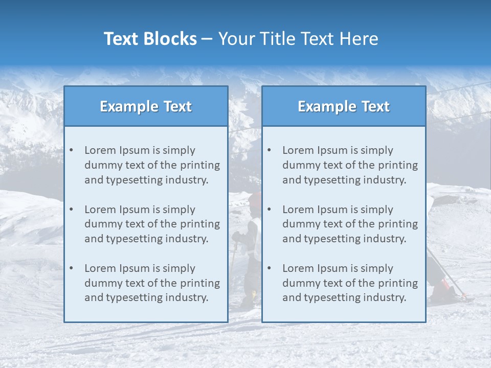 Young Boys Skiing PowerPoint Template