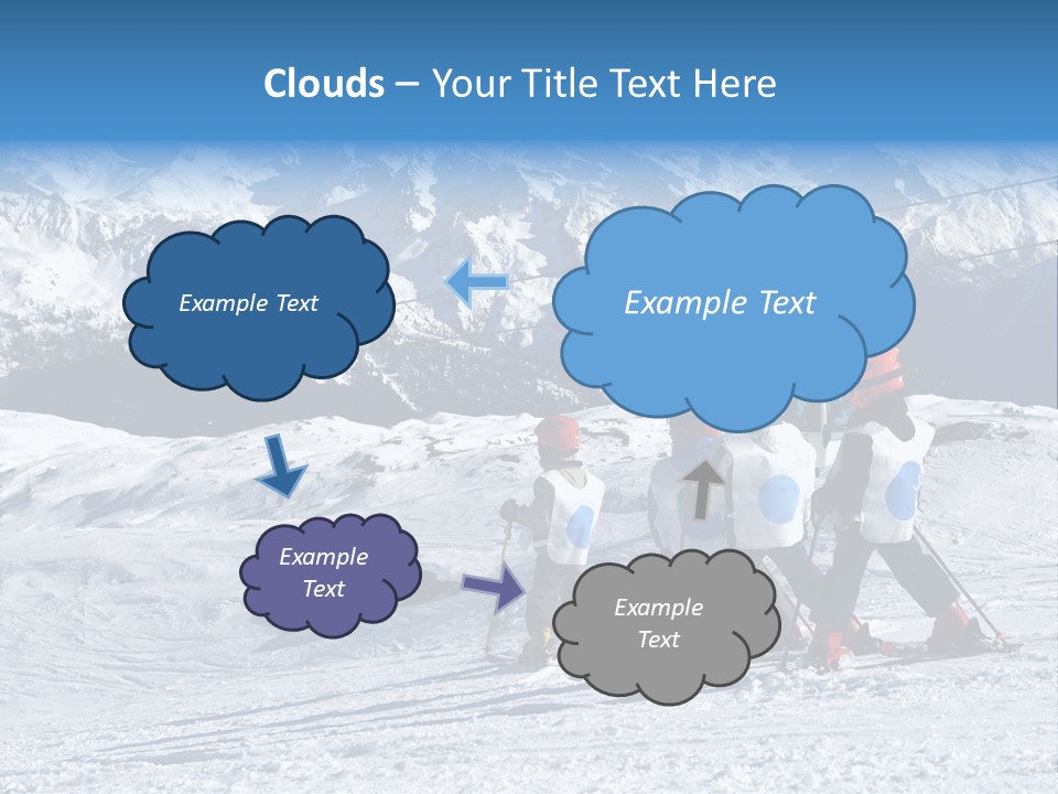 Young Boys Skiing PowerPoint Template
