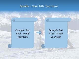 Young Boys Skiing PowerPoint Template