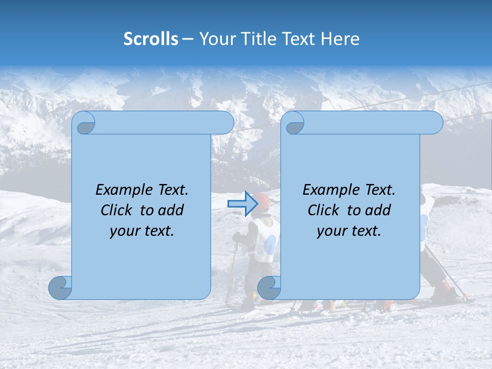 Young Boys Skiing PowerPoint Template