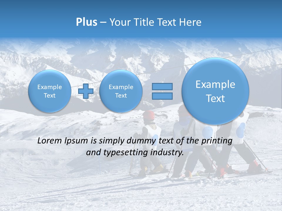 Young Boys Skiing PowerPoint Template