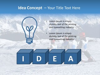 Young Boys Skiing PowerPoint Template