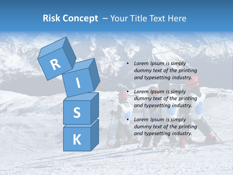 Young Boys Skiing PowerPoint Template