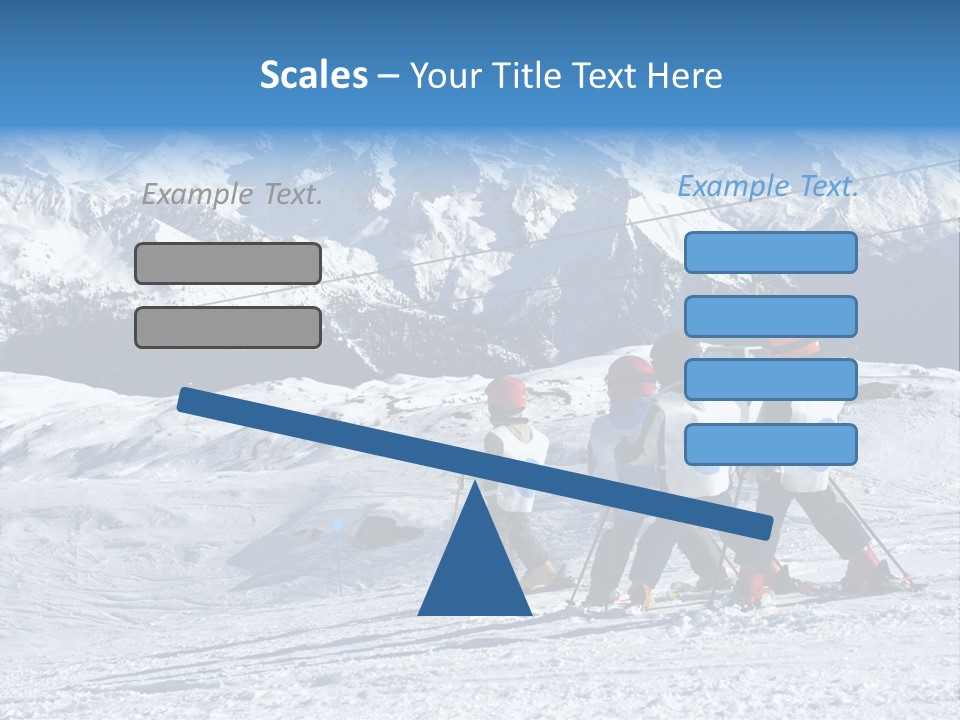 Young Boys Skiing PowerPoint Template