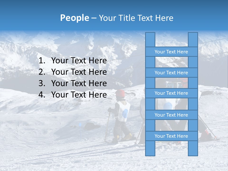 Young Boys Skiing PowerPoint Template