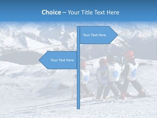 Young Boys Skiing PowerPoint Template
