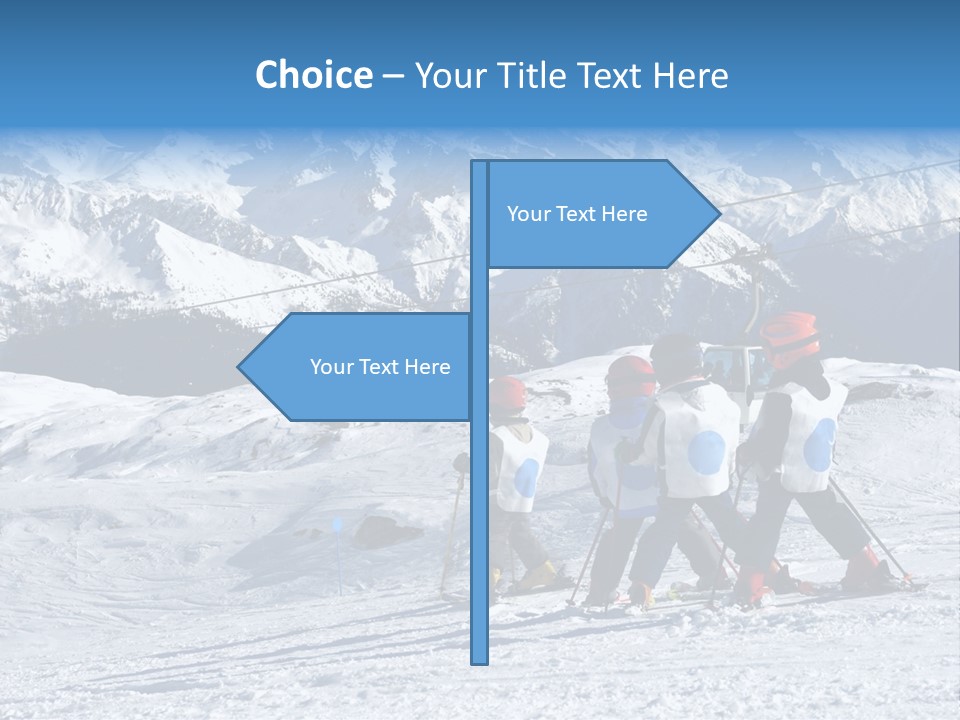 Young Boys Skiing PowerPoint Template