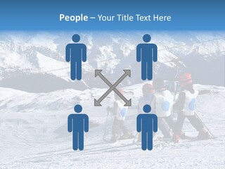 Young Boys Skiing PowerPoint Template