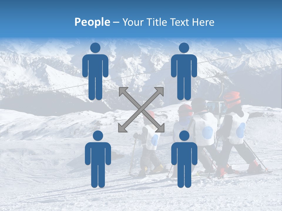 Young Boys Skiing PowerPoint Template