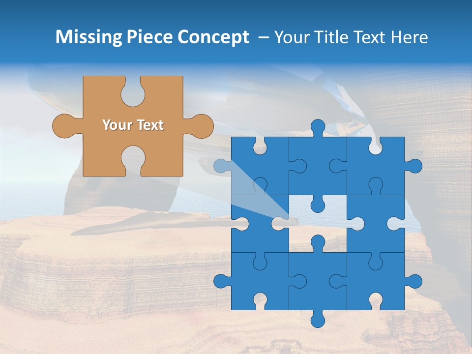 Zeppelin Flying Under Stone Arches PowerPoint Template