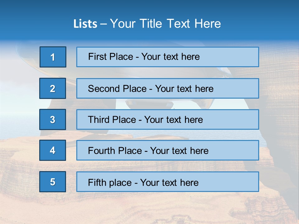 Zeppelin Flying Under Stone Arches PowerPoint Template