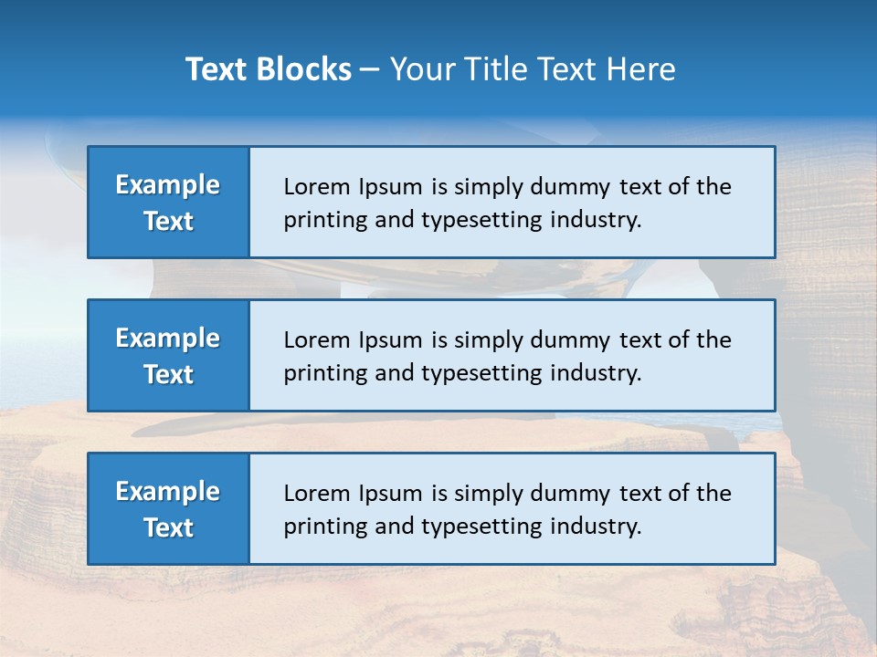 Zeppelin Flying Under Stone Arches PowerPoint Template