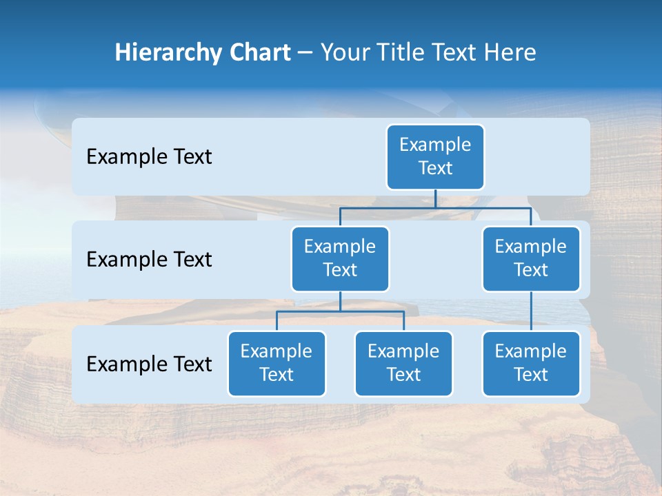 Zeppelin Flying Under Stone Arches PowerPoint Template