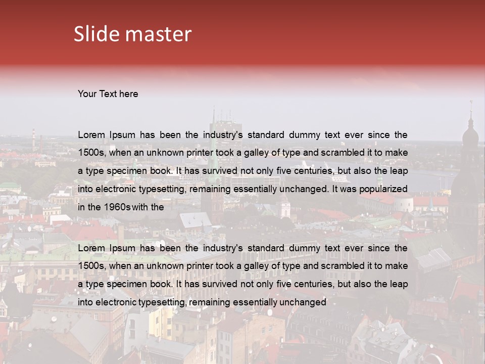 Bird's-Eye View Of Old Town (Riga, Latvia) PowerPoint Template