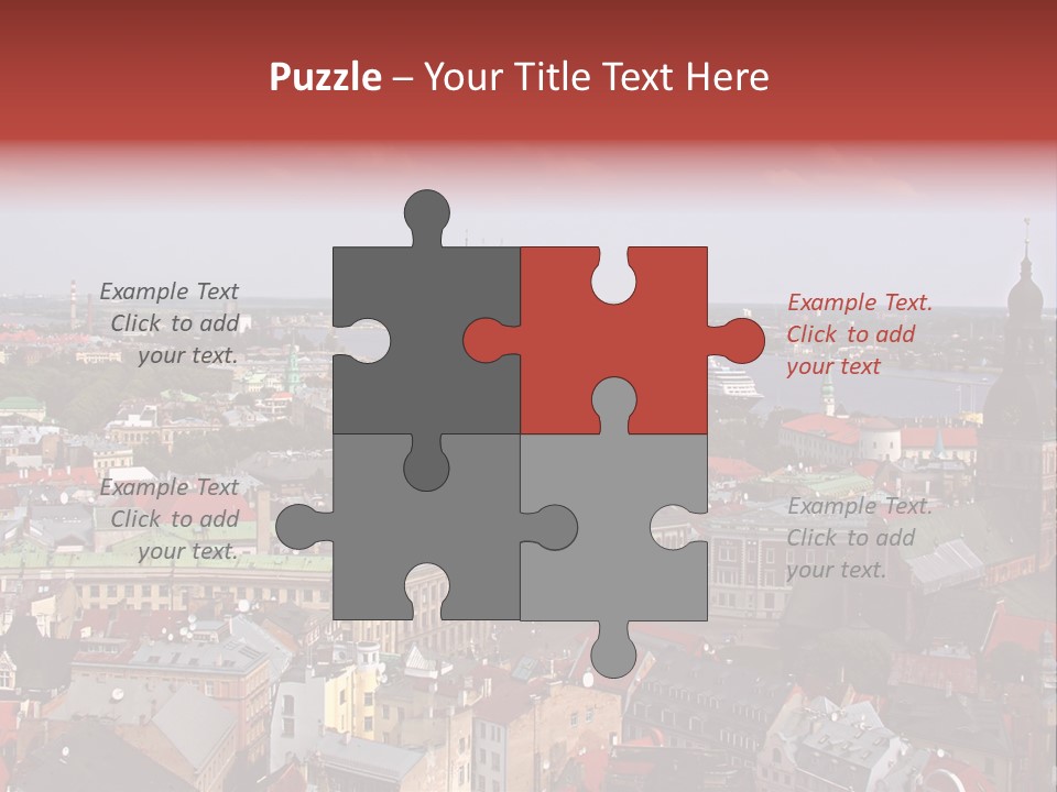 Bird's-Eye View Of Old Town (Riga, Latvia) PowerPoint Template