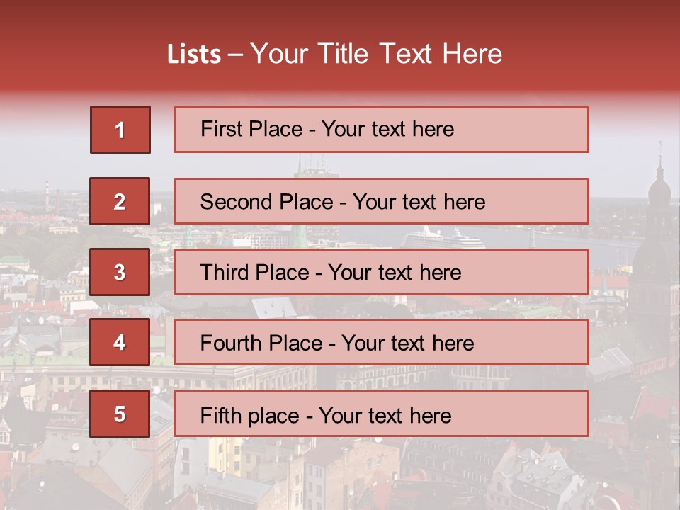 Bird's-Eye View Of Old Town (Riga, Latvia) PowerPoint Template