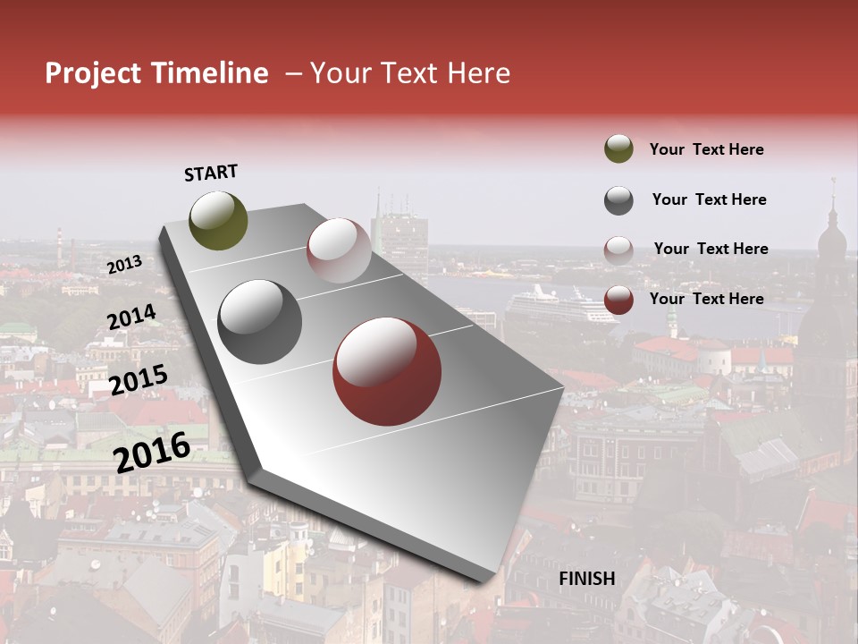 Bird's-Eye View Of Old Town (Riga, Latvia) PowerPoint Template