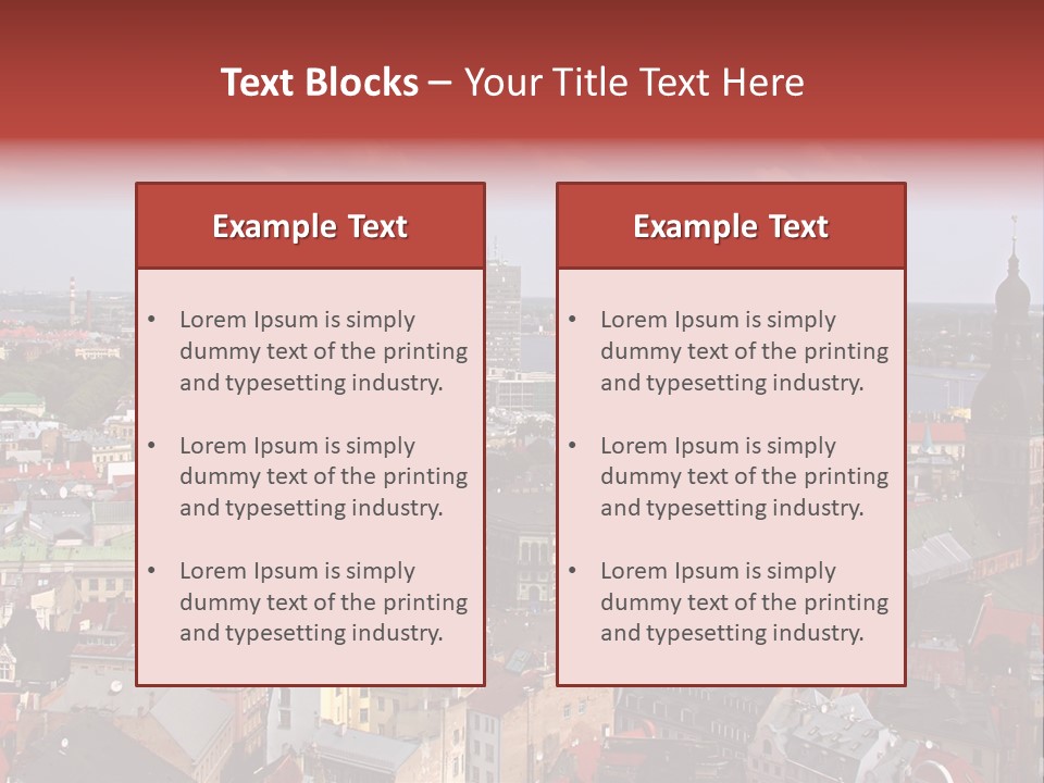 Bird's-Eye View Of Old Town (Riga, Latvia) PowerPoint Template