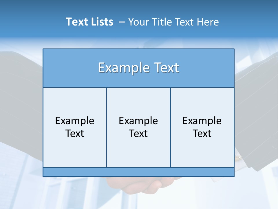 Image Of Businesspeople Handshake On The Background Of Office Building PowerPoint Template