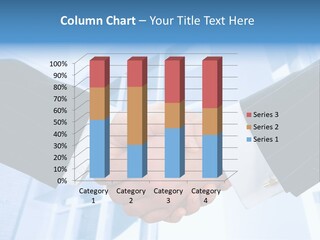 Image Of Businesspeople Handshake On The Background Of Office Building PowerPoint Template