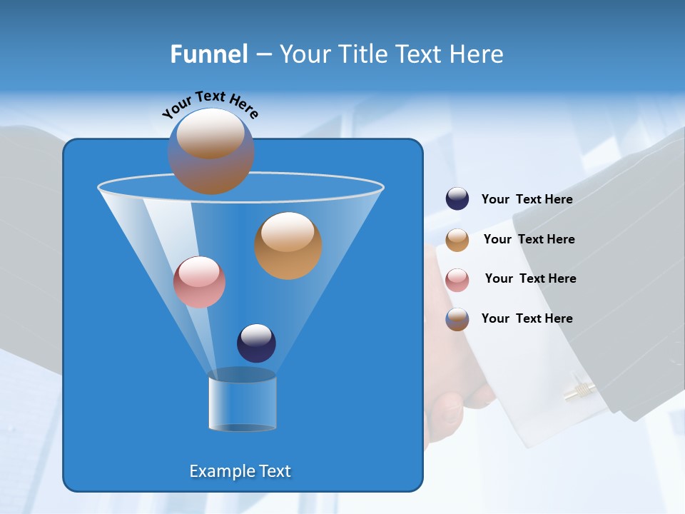 Image Of Businesspeople Handshake On The Background Of Office Building PowerPoint Template