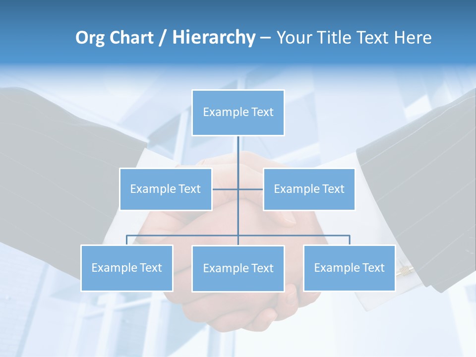 Image Of Businesspeople Handshake On The Background Of Office Building PowerPoint Template