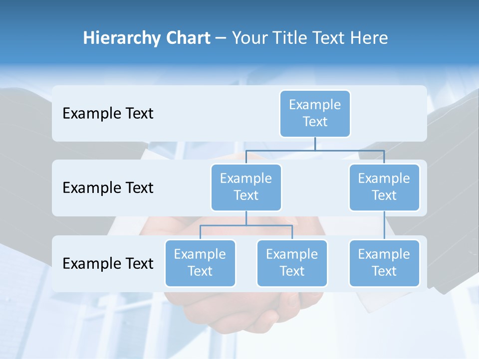 Image Of Businesspeople Handshake On The Background Of Office Building PowerPoint Template