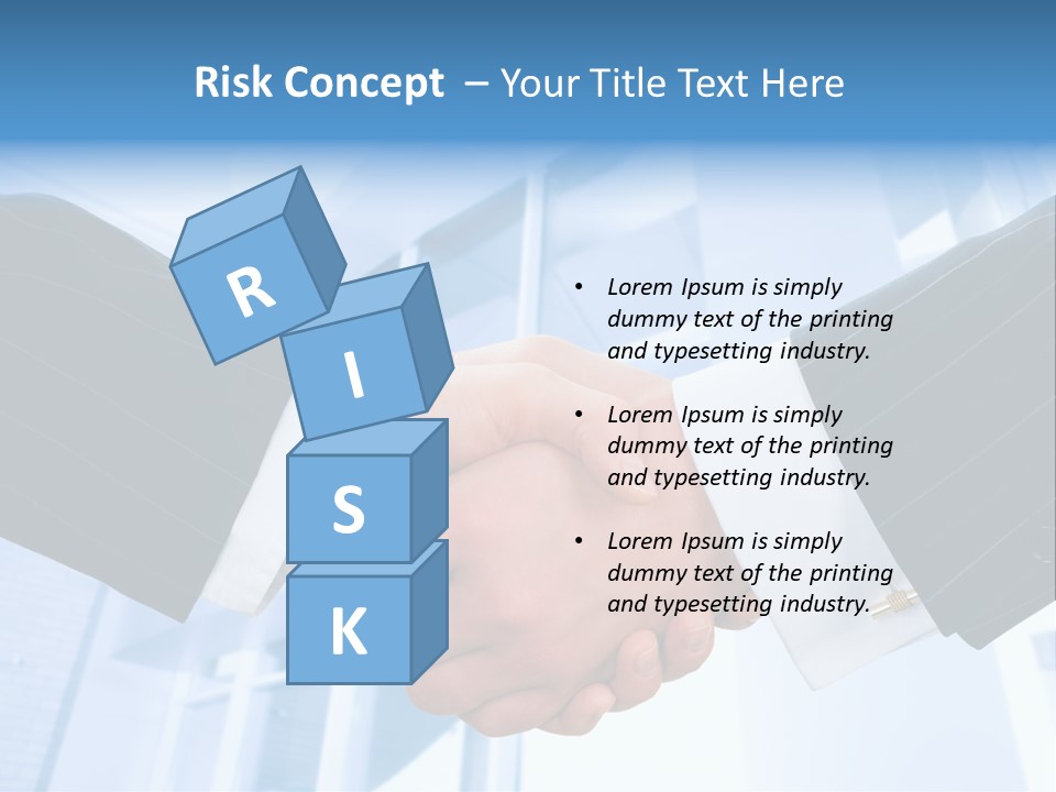 Image Of Businesspeople Handshake On The Background Of Office Building PowerPoint Template