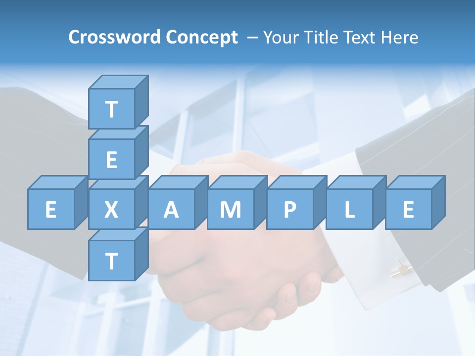Image Of Businesspeople Handshake On The Background Of Office Building PowerPoint Template