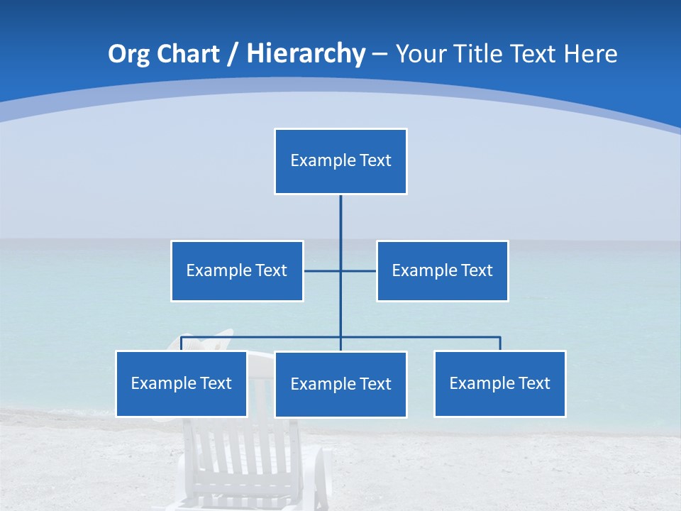 Empty Tropical Beach Chair With Hat At Shoreline In The Caribbean PowerPoint Template