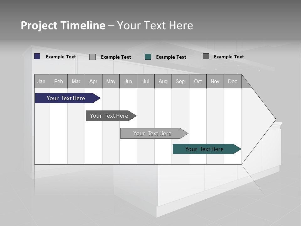 A Black And White Photo Of A Kitchen PowerPoint Template