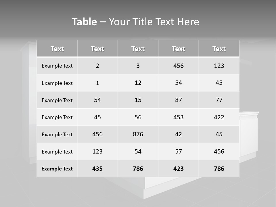 A Black And White Photo Of A Kitchen PowerPoint Template