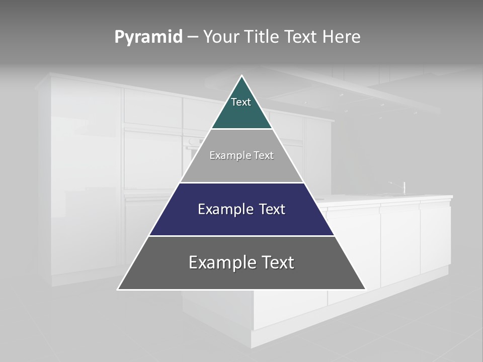 A Black And White Photo Of A Kitchen PowerPoint Template
