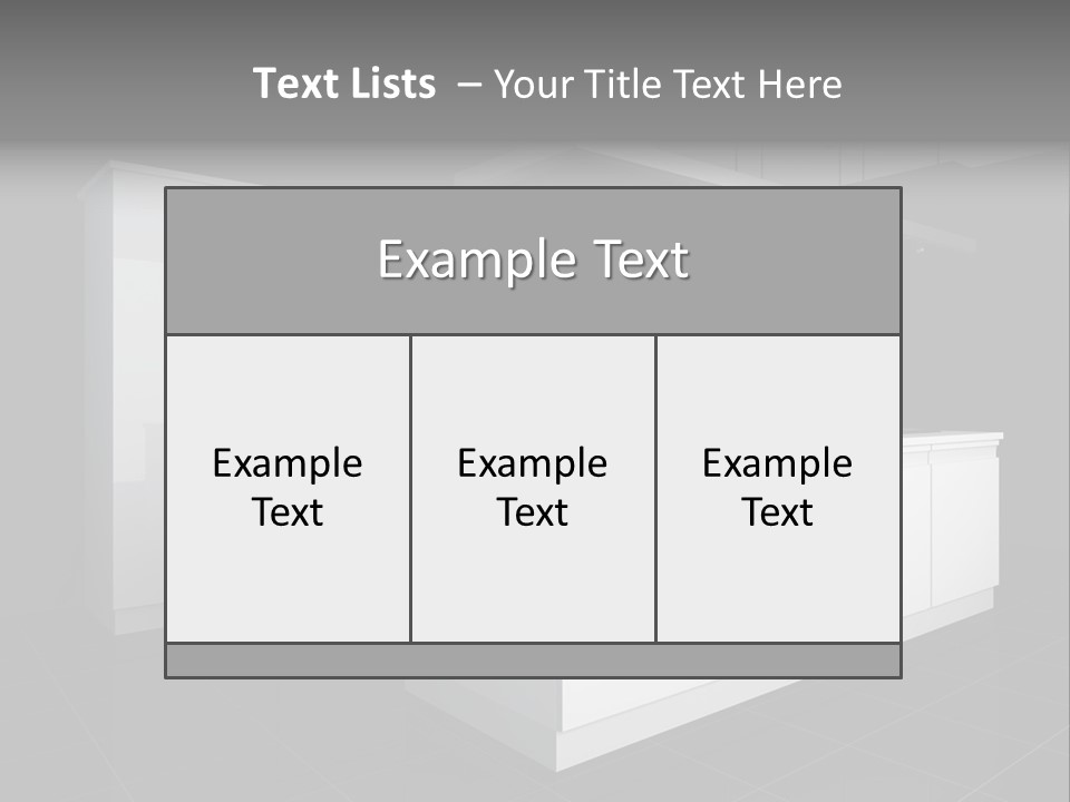 A Black And White Photo Of A Kitchen PowerPoint Template