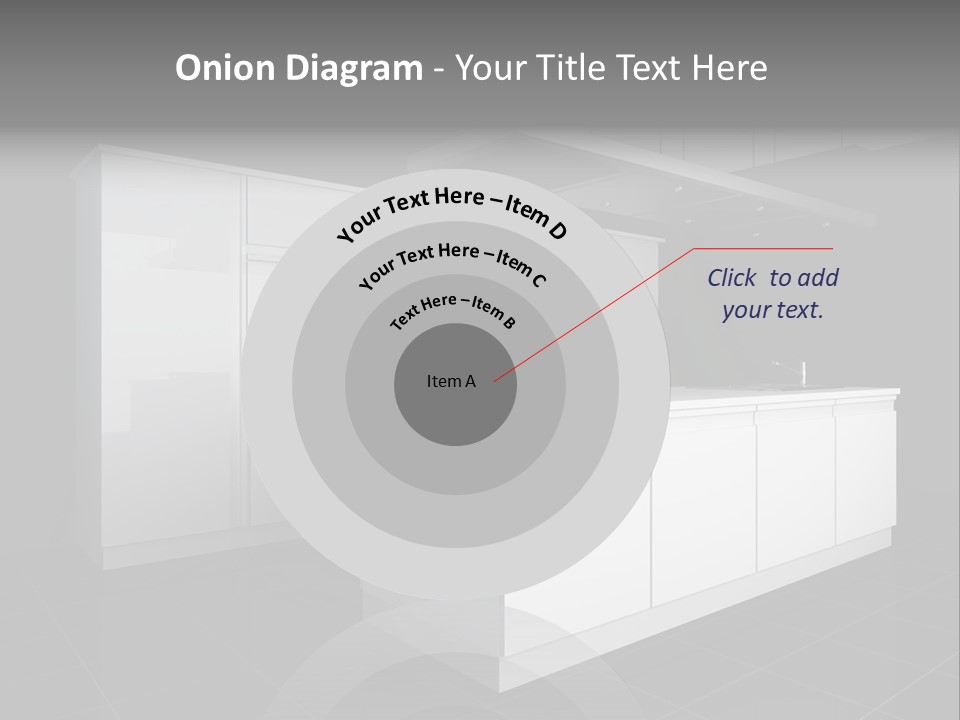 A Black And White Photo Of A Kitchen PowerPoint Template