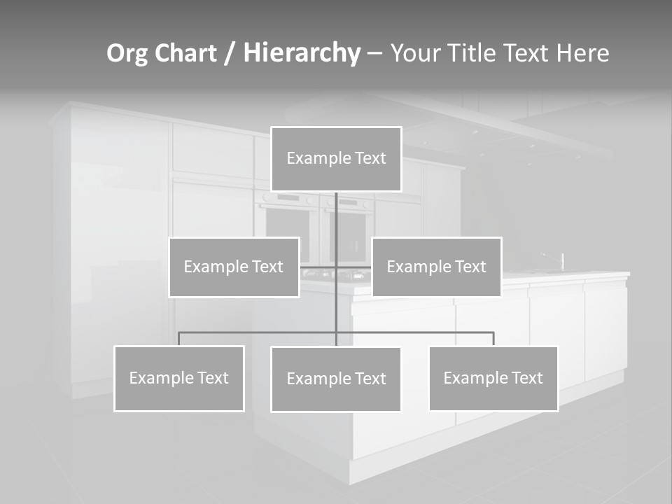 A Black And White Photo Of A Kitchen PowerPoint Template