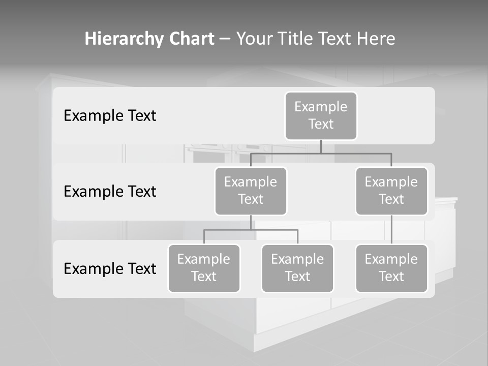 A Black And White Photo Of A Kitchen PowerPoint Template
