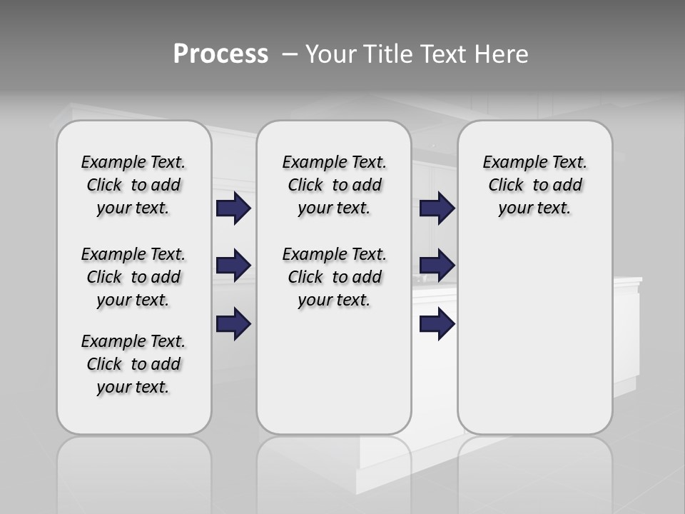 A Black And White Photo Of A Kitchen PowerPoint Template