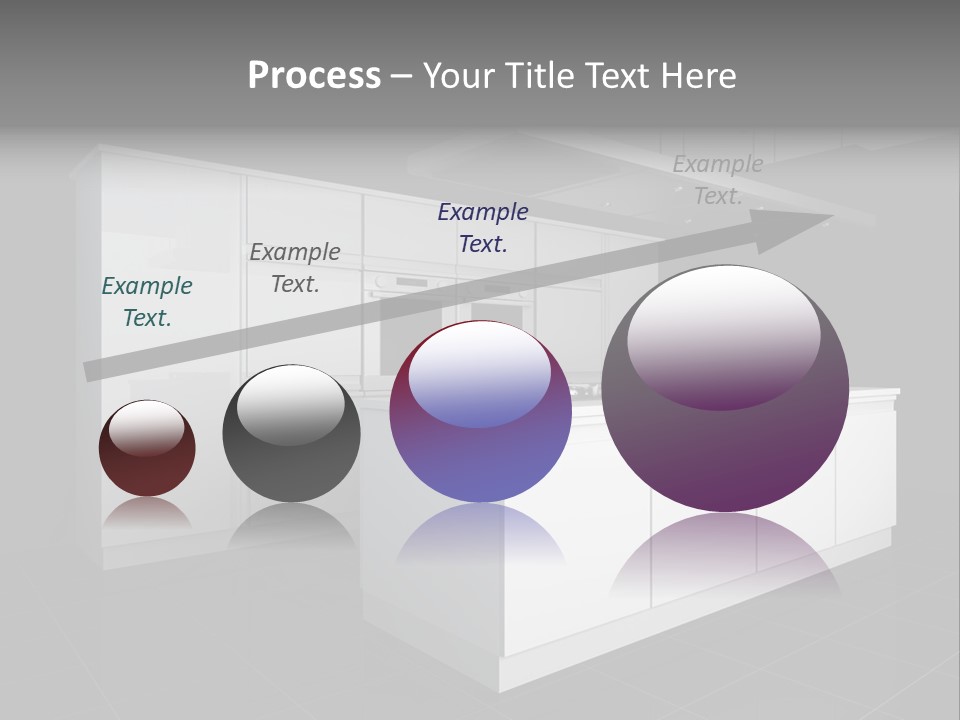 A Black And White Photo Of A Kitchen PowerPoint Template