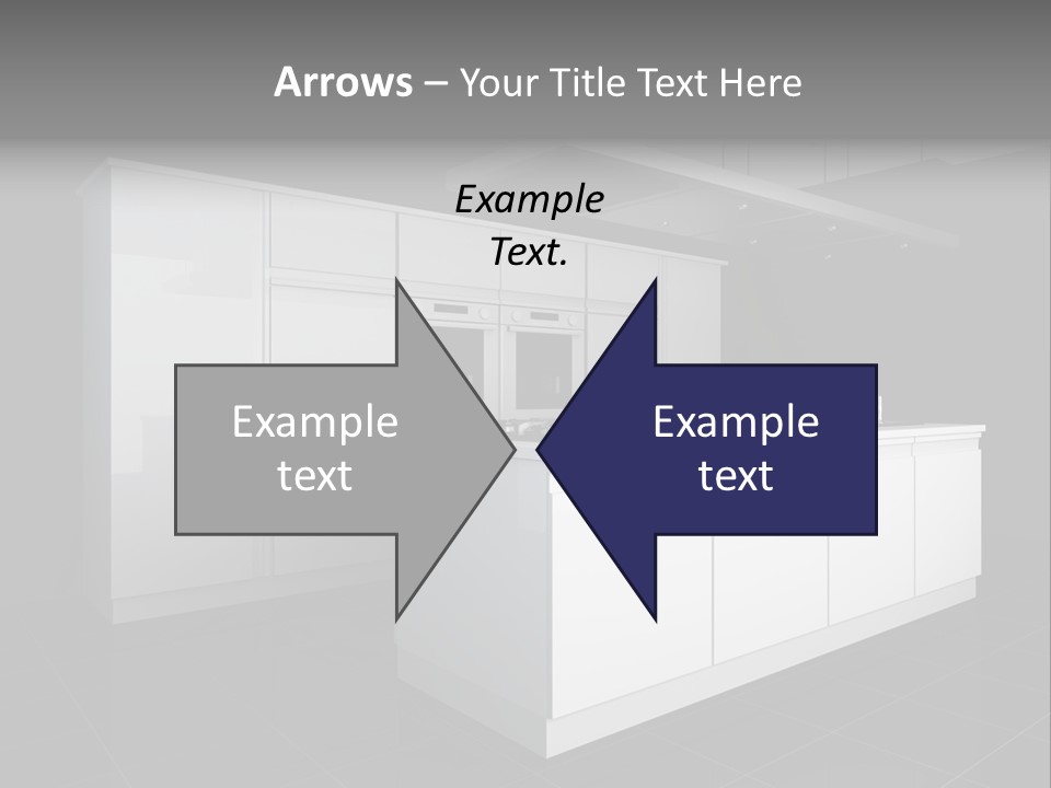 A Black And White Photo Of A Kitchen PowerPoint Template