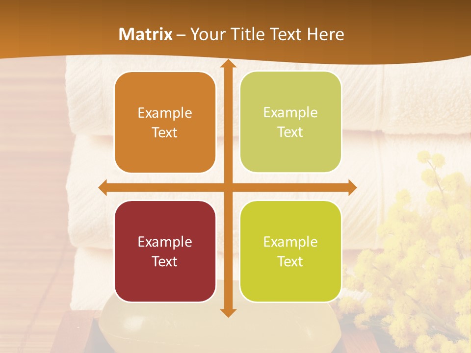 A Bunch Of Towels Sitting On Top Of A Wooden Table PowerPoint Template