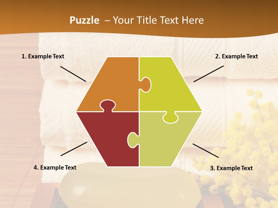 A Bunch Of Towels Sitting On Top Of A Wooden Table PowerPoint Template