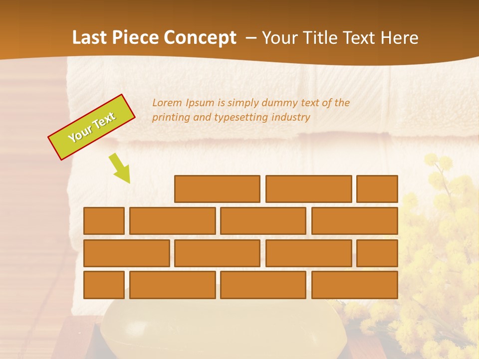 A Bunch Of Towels Sitting On Top Of A Wooden Table PowerPoint Template