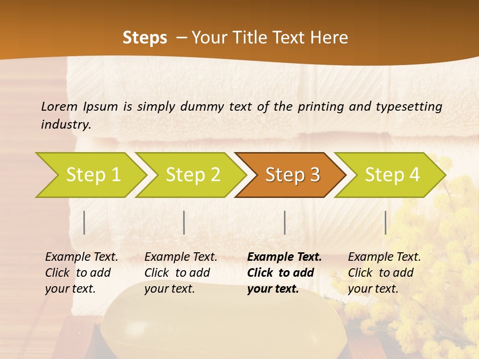 A Bunch Of Towels Sitting On Top Of A Wooden Table PowerPoint Template